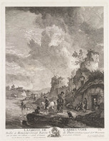 KG 13104
<br/>
De grot bij de drinkplaats.
<br/>
<em>Moyreau, Jean (1690-1762)</em>